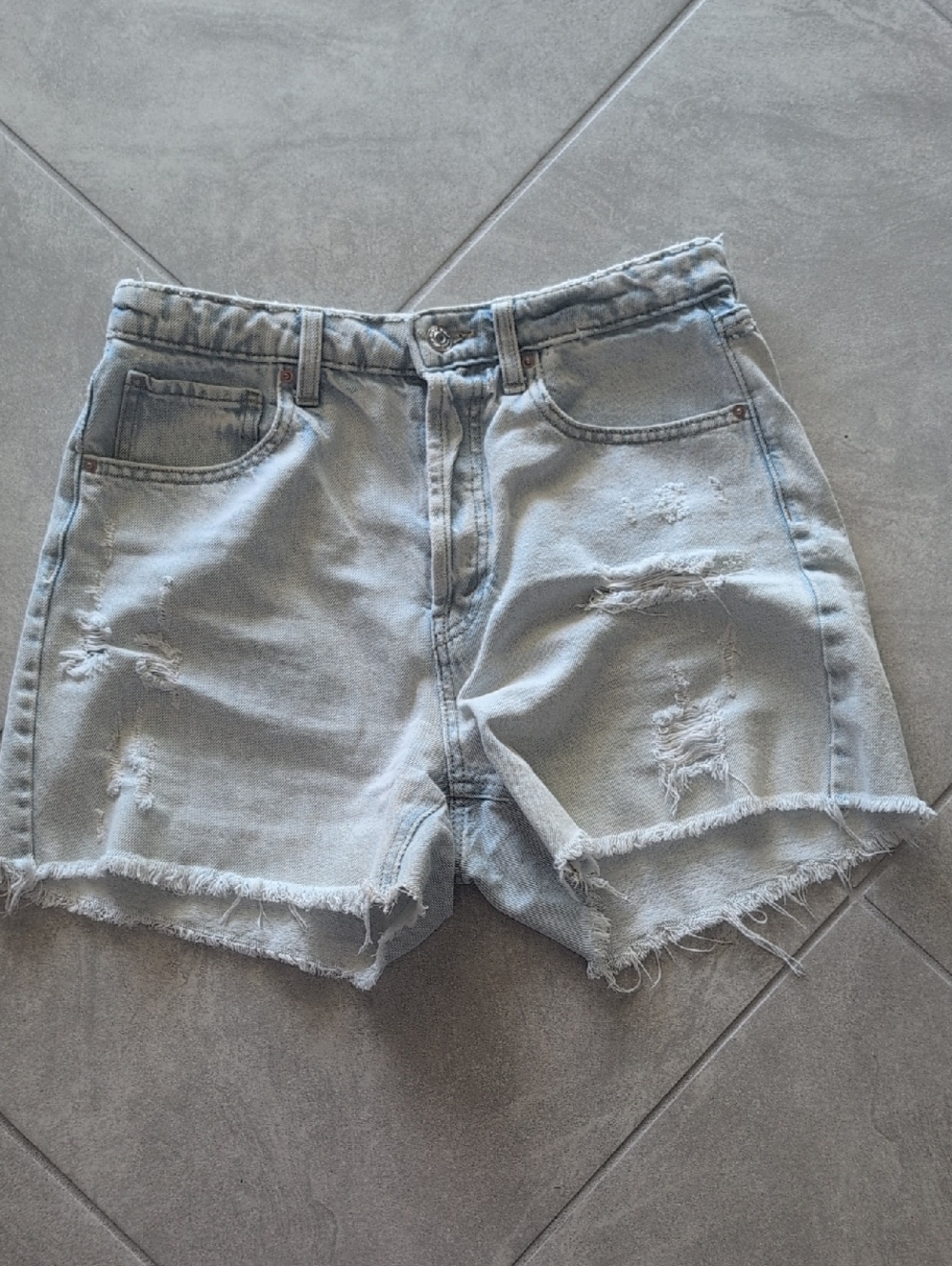 wild fable Light Blue Distressed Denim Shorts